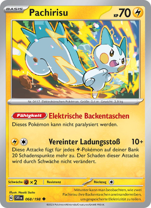 Pachirisu 068 — Scarlet & Violet (German Pokémon TCG card)