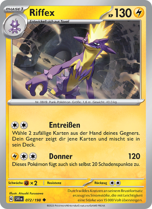 Riffex 072 — Scarlet & Violet (German Pokémon TCG card)