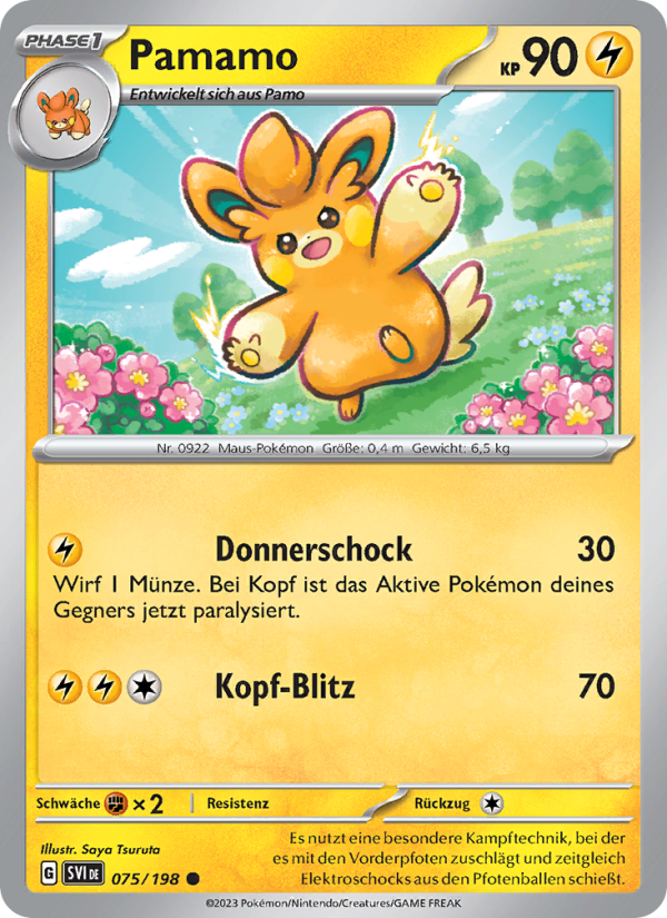 Pamamo 075 — Scarlet & Violet (German Pokémon TCG card)