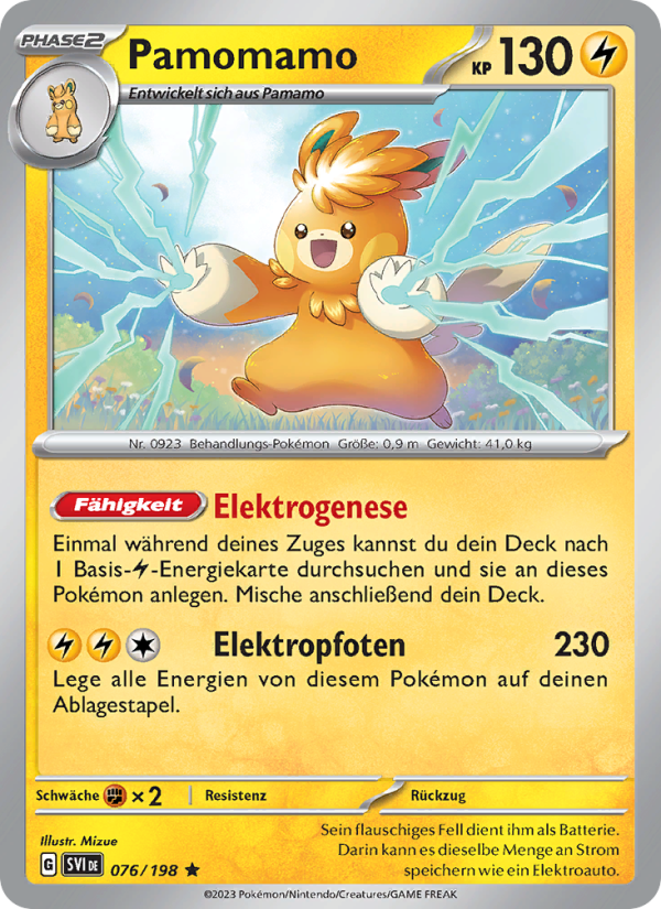 Pamomamo 076 — Scarlet & Violet (German Pokémon TCG card)