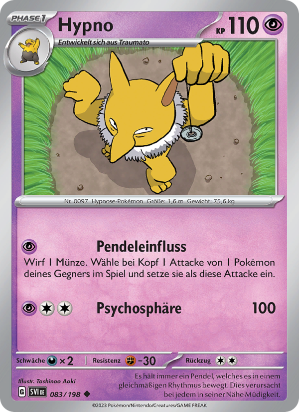 Hypno 083 — Scarlet & Violet (German Pokémon TCG card)
