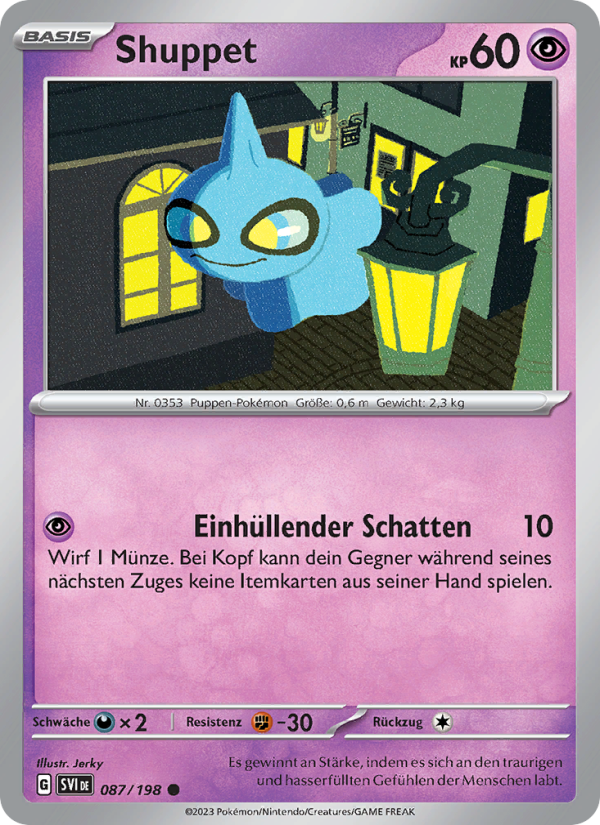 Shuppet 087 — Scarlet & Violet (German Pokémon TCG card)