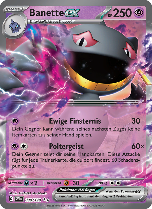 Banette-ex 088 — Scarlet & Violet (German Pokémon TCG card)