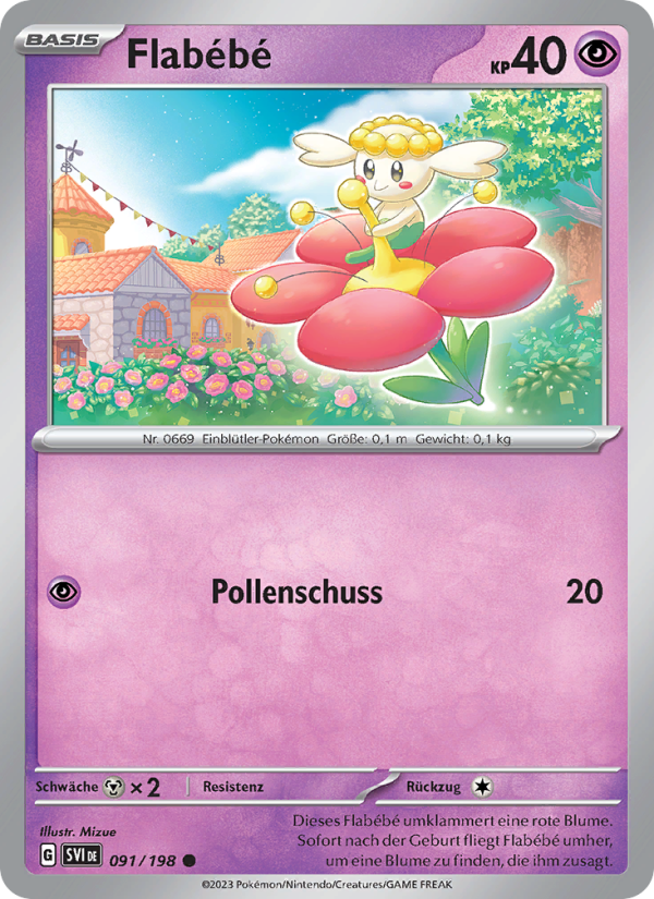 Flabébé 091 — Scarlet & Violet (German Pokémon TCG card)