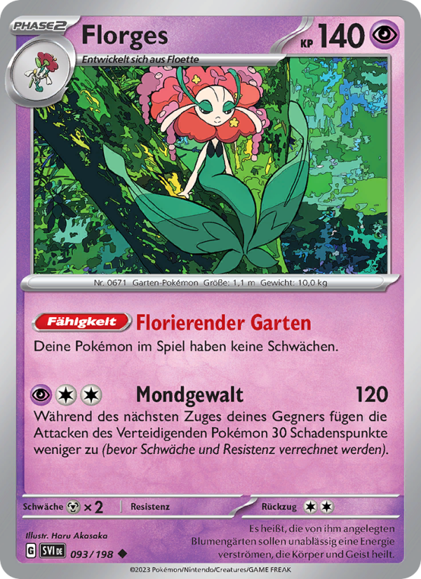 Florges 093 — Scarlet & Violet (German Pokémon TCG card)