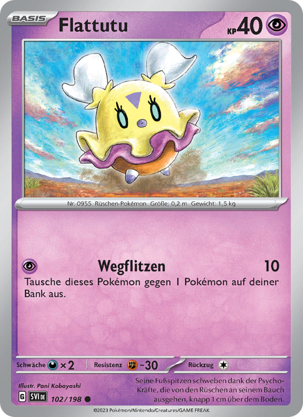 Flattutu 102 — Scarlet & Violet (German Pokémon TCG card)