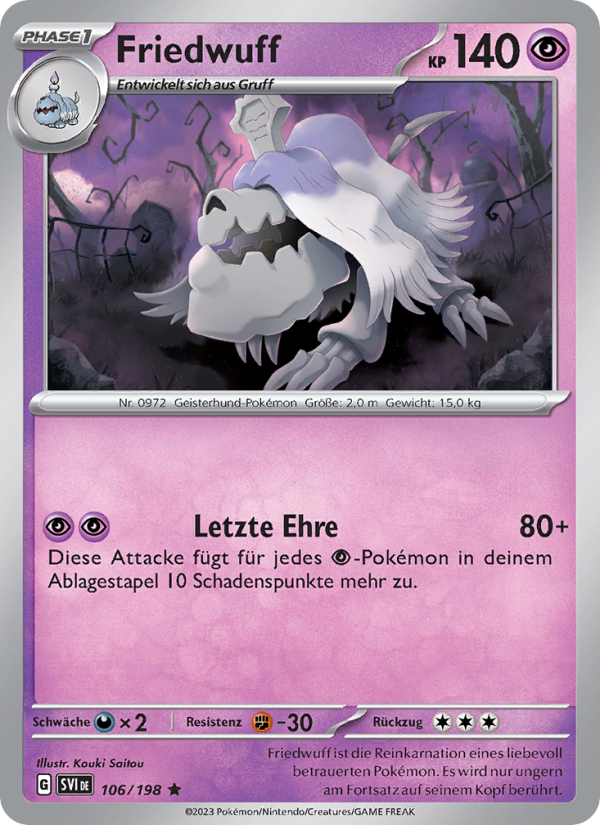 Friedwuff 106 — Scarlet & Violet (German Pokémon TCG card)