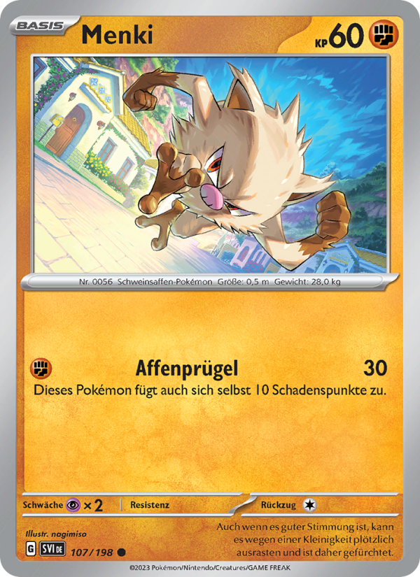Menki 107 — Scarlet & Violet (German Pokémon TCG card)