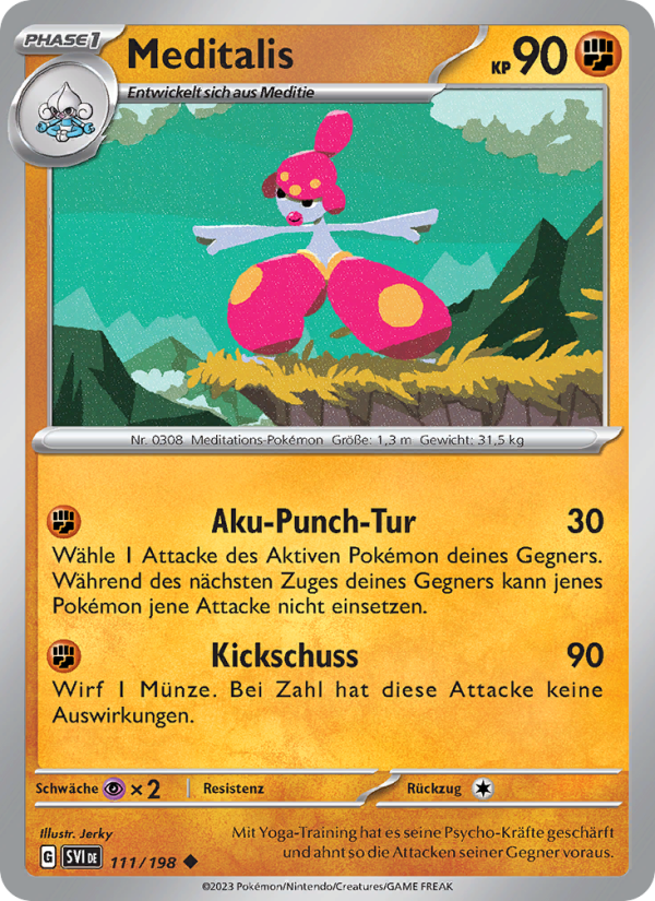 Meditalis 111 — Scarlet & Violet (German Pokémon TCG card)