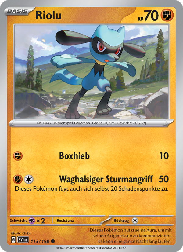 Riolu 113 — Scarlet & Violet (German Pokémon TCG card)