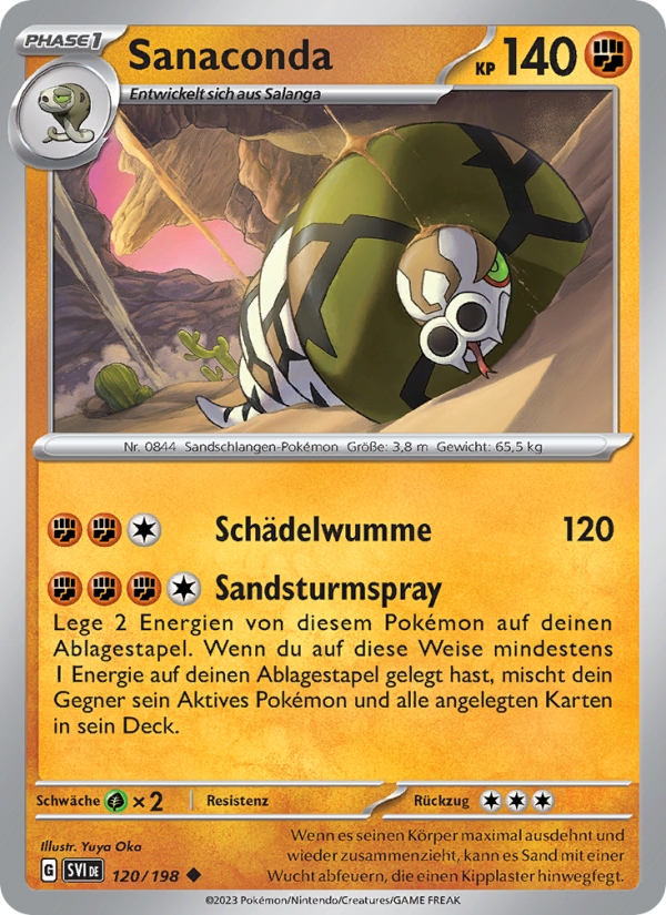 Sanaconda 120 — Scarlet & Violet (German Pokémon TCG card)