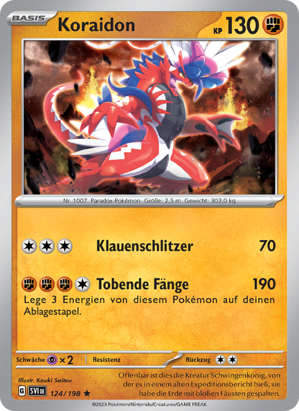 Koraidon 124 — Scarlet & Violet (German Pokémon TCG card)