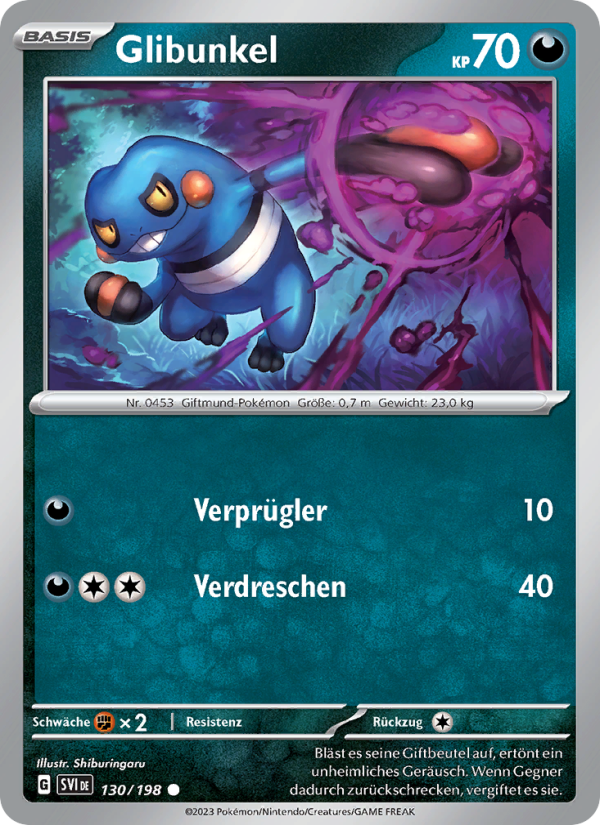 Glibunkel 130 — Scarlet & Violet (German Pokémon TCG card)