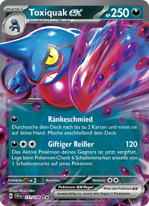 Toxiquak-ex 131 — Scarlet & Violet (German Pokémon TCG card)