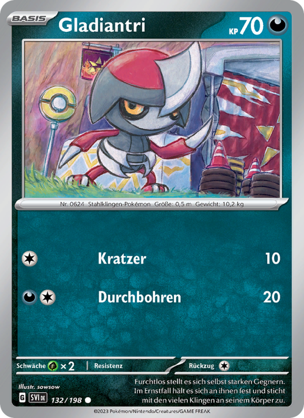 Gladiantri 132 — Scarlet & Violet (German Pokémon TCG card)