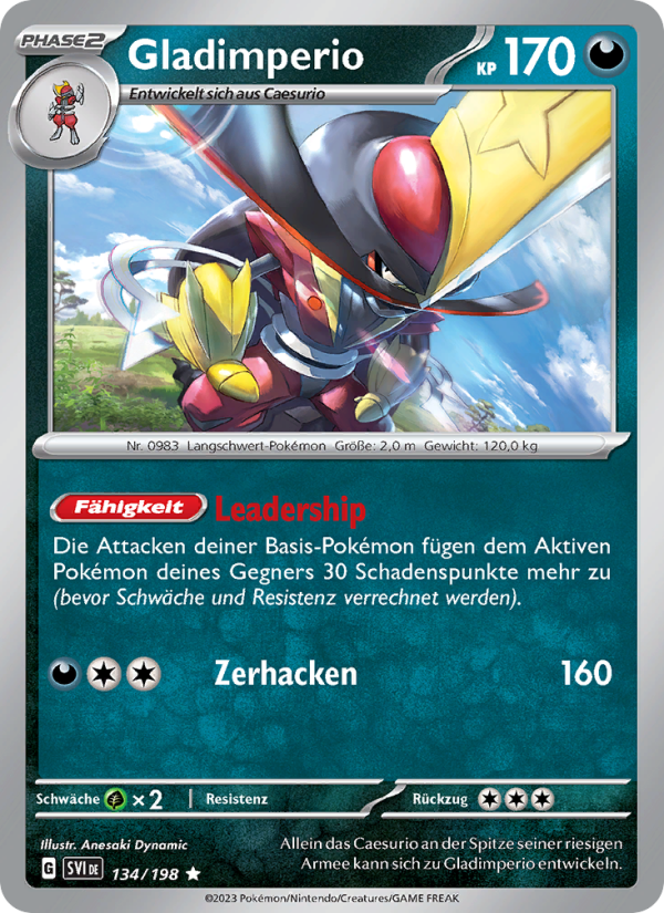 Gladimperio 134 — Scarlet & Violet (German Pokémon TCG card)