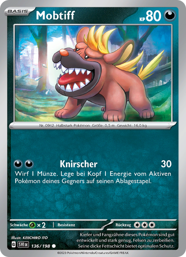 Mobtiff 136 — Scarlet & Violet (German Pokémon TCG card)