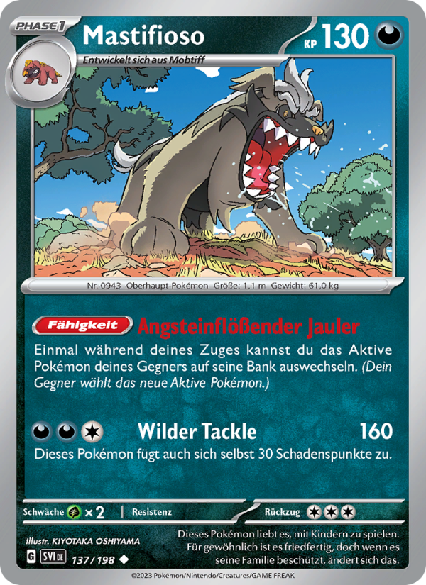 Mastifioso 137 — Scarlet & Violet (German Pokémon TCG card)