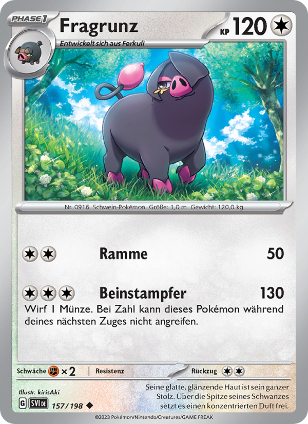 Fragrunz 157 — Scarlet & Violet (German Pokémon TCG card)