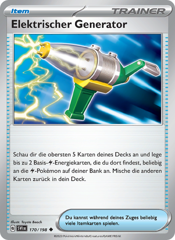 Elektrischer Generator 170 — Scarlet & Violet (German Pokémon TCG card)