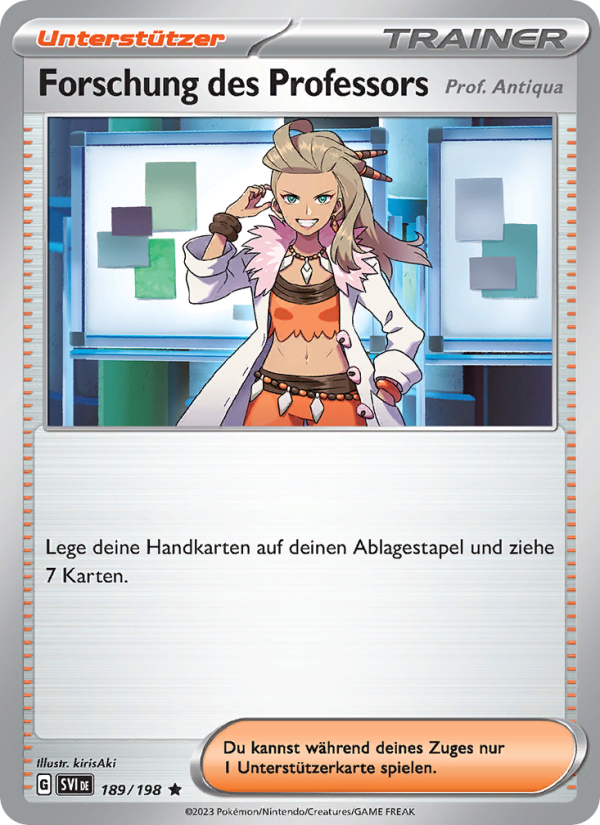 Forschung des Professors 189 — Scarlet & Violet (German Pokémon TCG card)