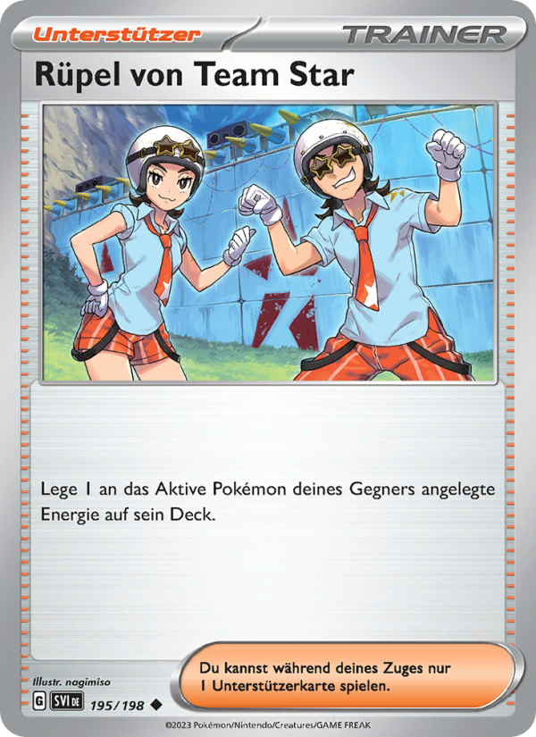 Rüpel von Team Star 195 — Scarlet & Violet (German Pokémon TCG card)