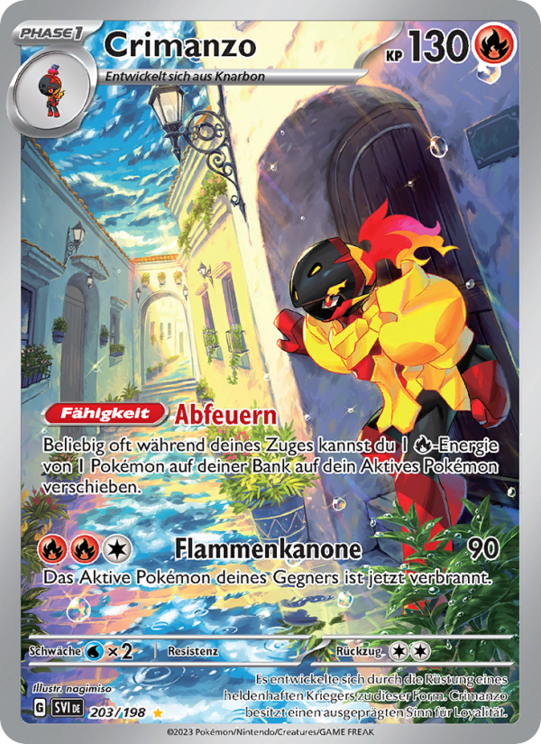 Crimanzo 203 — Scarlet & Violet (German Pokémon TCG card)