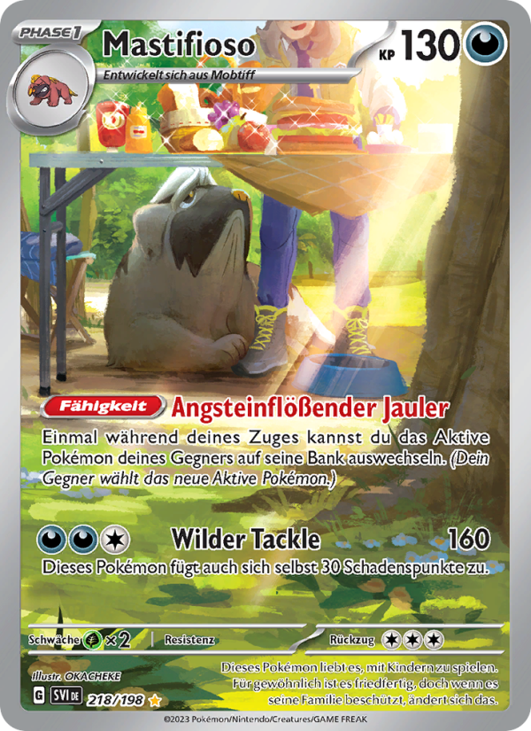Mastifioso 218 — Scarlet & Violet (German Pokémon TCG card)