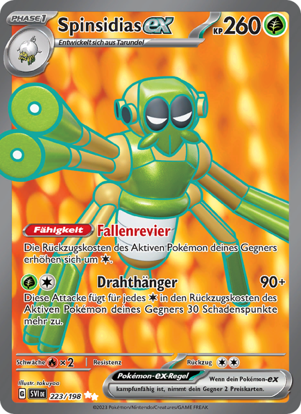Spinsidias-ex 223 — Scarlet & Violet (German Pokémon TCG card)