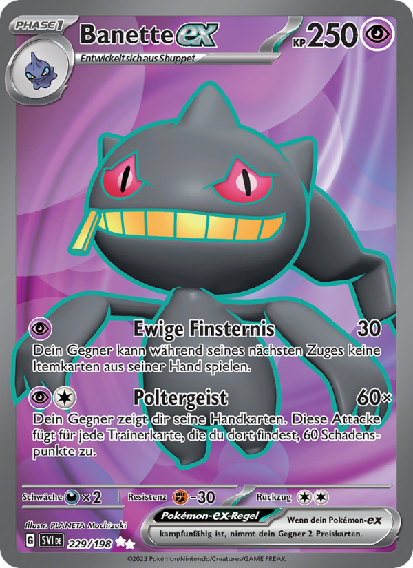 Banette-ex 229 — Scarlet & Violet (German Pokémon TCG card)