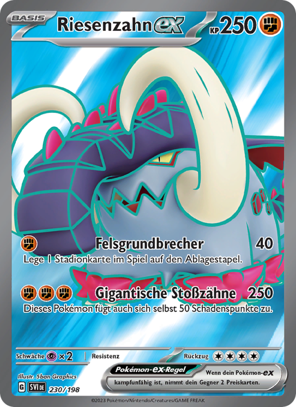 Riesenzahn-ex 230 — Scarlet & Violet (German Pokémon TCG card)