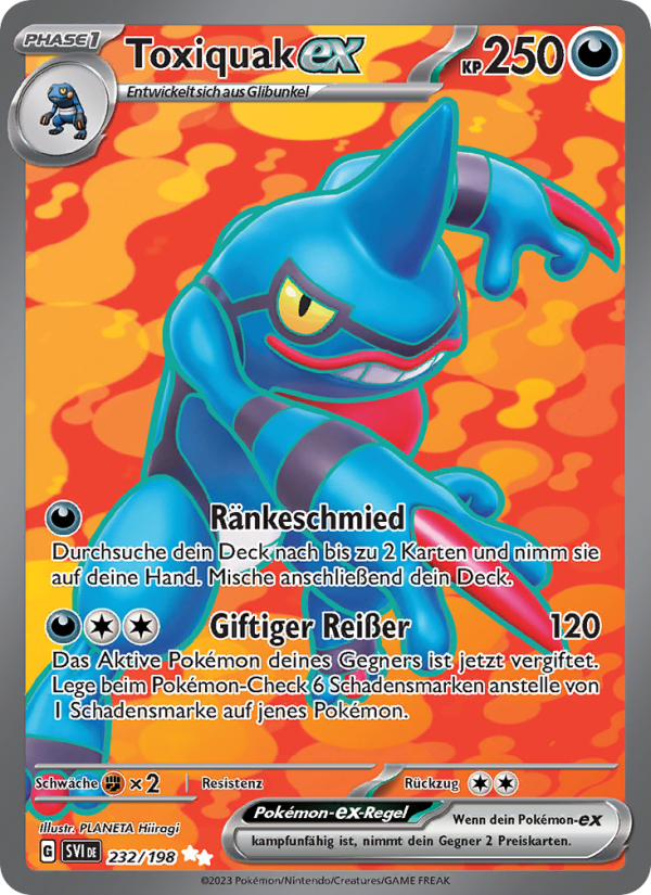 Toxiquak-ex 232 — Scarlet & Violet (German Pokémon TCG card)