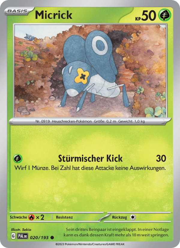 Micrick 020 — Paldea Evolved (German Pokémon TCG card)
