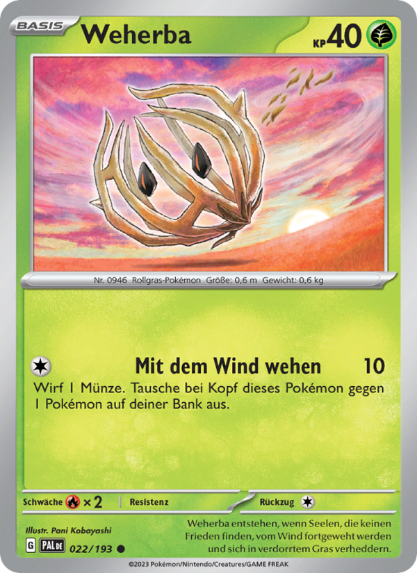 Weherba 022 — Paldea Evolved (German Pokémon TCG card)