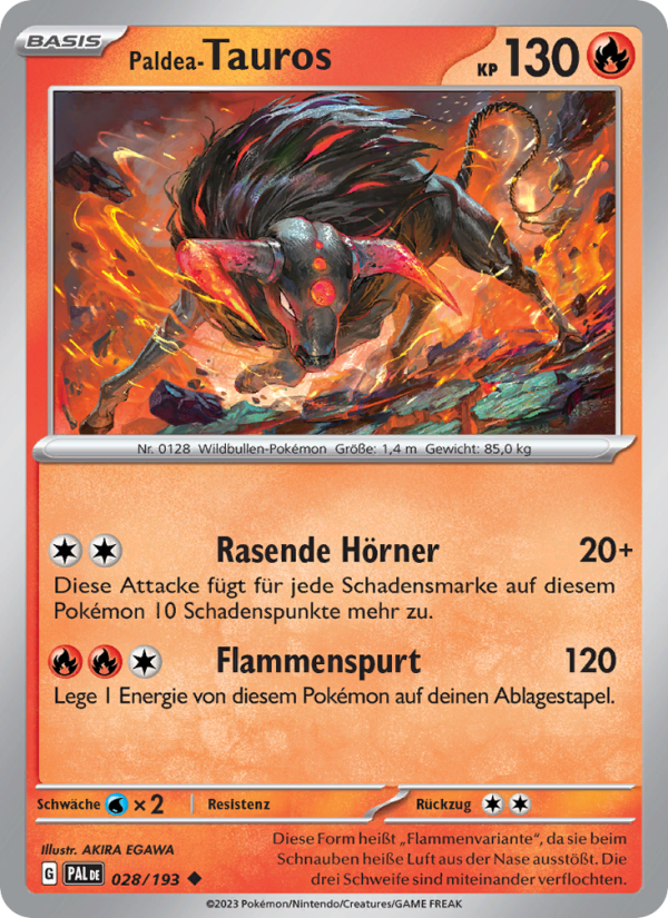 Paldea-Tauros 028 — Paldea Evolved (German Pokémon TCG card)