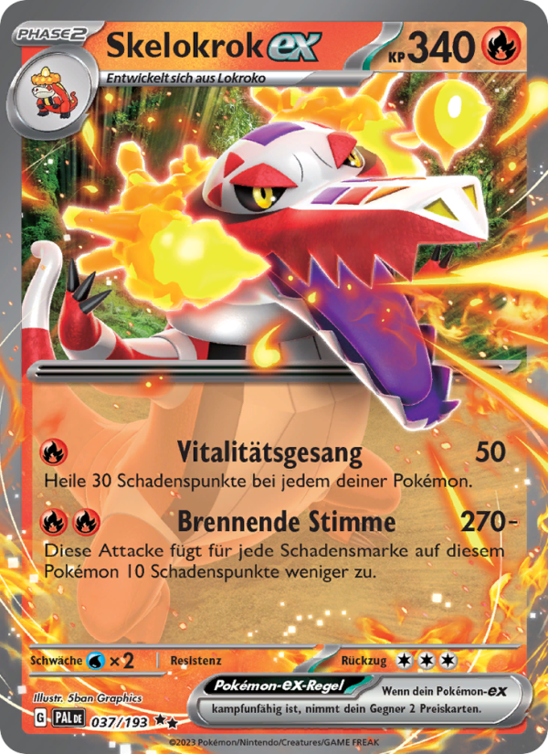 Skelokrok-ex 037 — Paldea Evolved (German Pokémon TCG card)