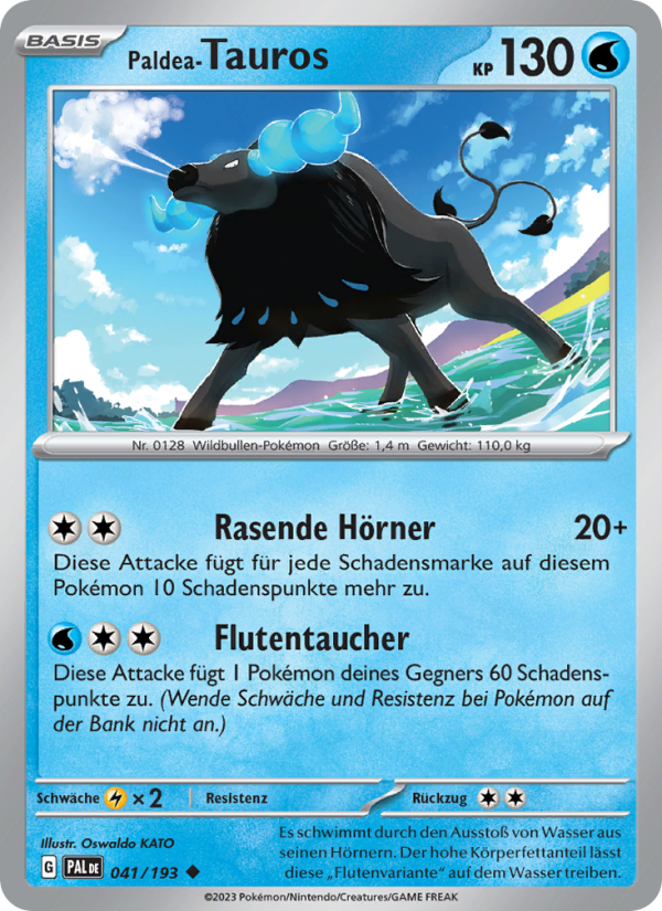 Paldea-Tauros 041 — Paldea Evolved (German Pokémon TCG card)