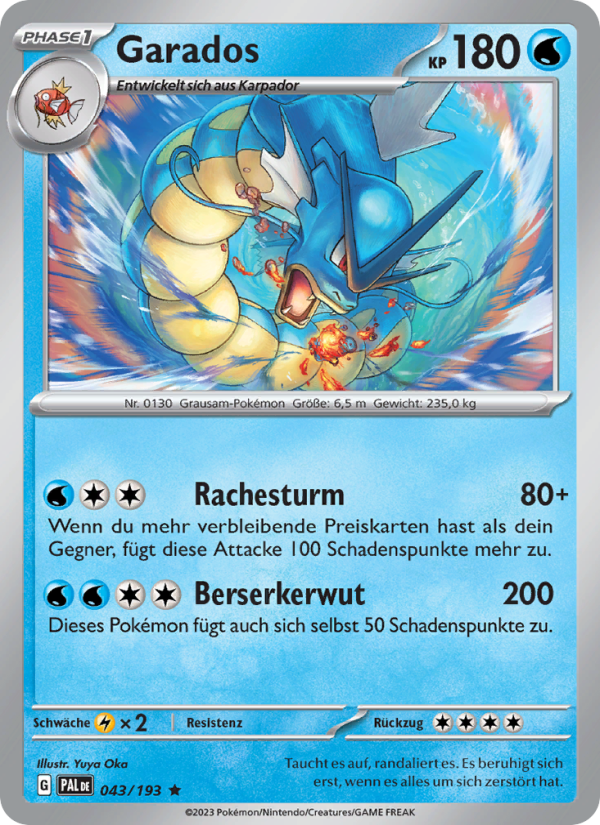 Garados 043 — Paldea Evolved (German Pokémon TCG card)