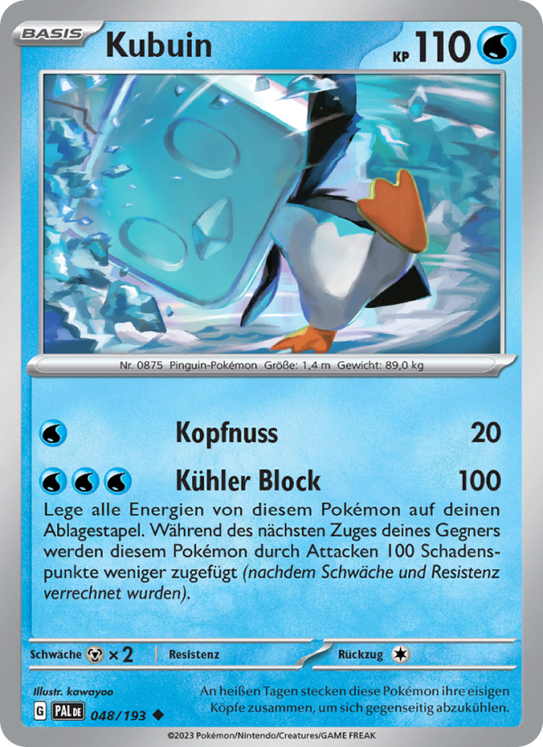 Kubuin 048 — Paldea Evolved (German Pokémon TCG card)