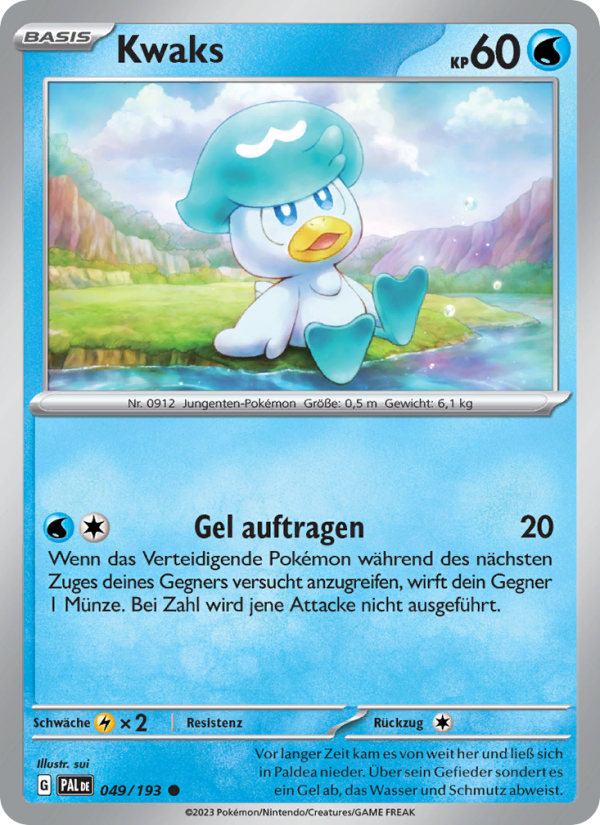 Kwaks 049 — Paldea Evolved (German Pokémon TCG card)