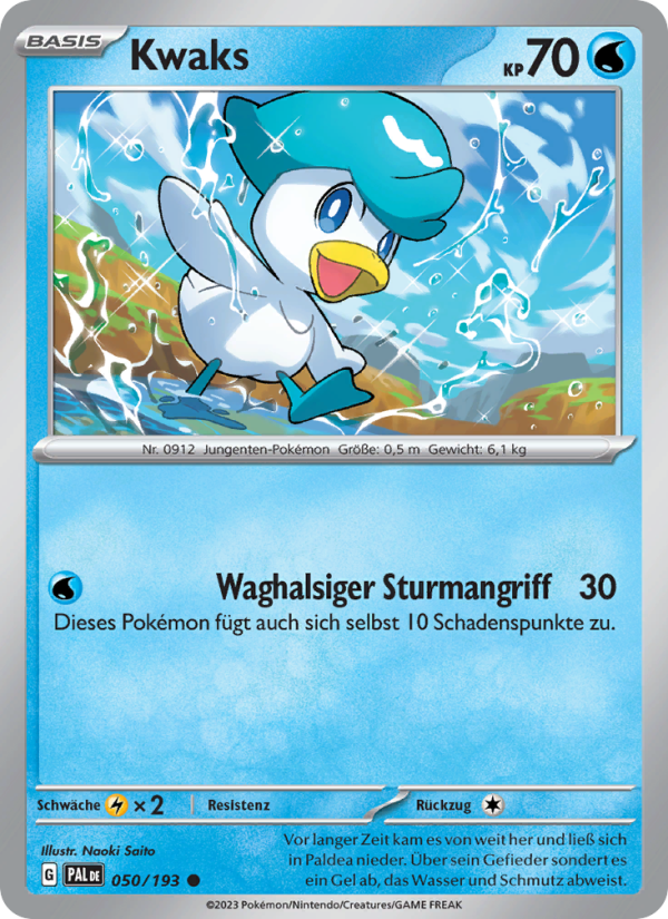 Kwaks 050 — Paldea Evolved (German Pokémon TCG card)