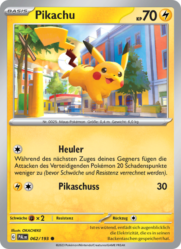 Pikachu 062 — Paldea Evolved (German Pokémon TCG card)