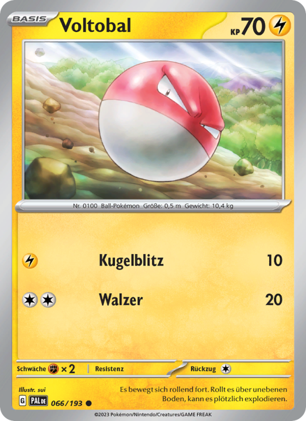 Voltobal 066 — Paldea Evolved (German Pokémon TCG card)