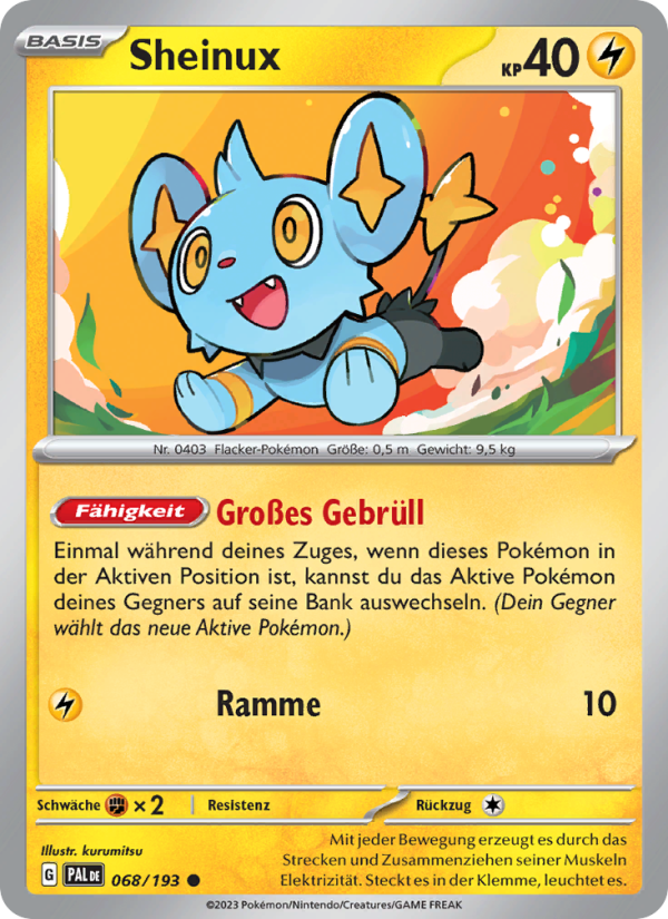 Sheinux 068 — Paldea Evolved (German Pokémon TCG card)