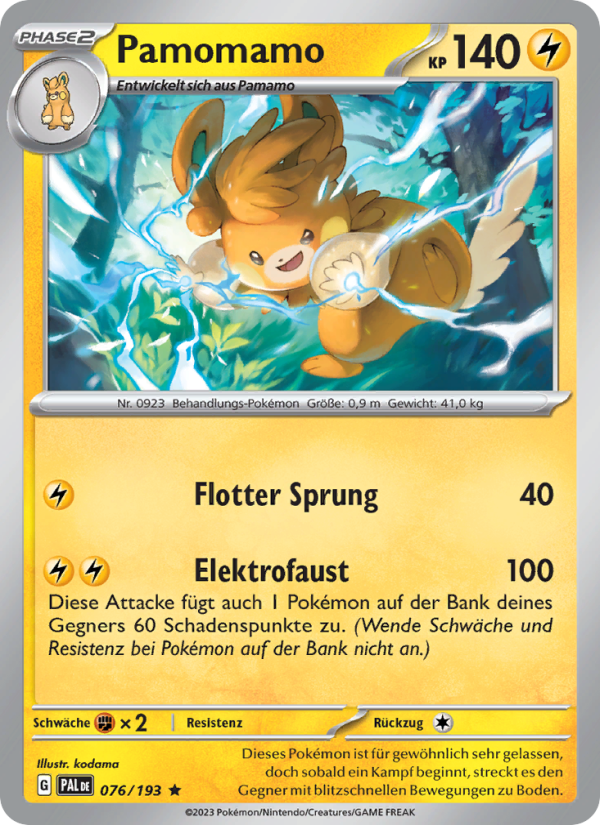 Pamomamo 076 — Paldea Evolved (German Pokémon TCG card)