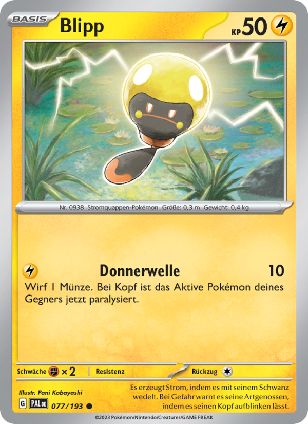 Blipp 077 — Paldea Evolved (German Pokémon TCG card)