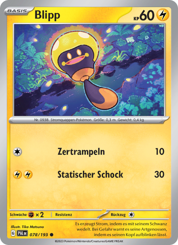 Blipp 078 — Paldea Evolved (German Pokémon TCG card)