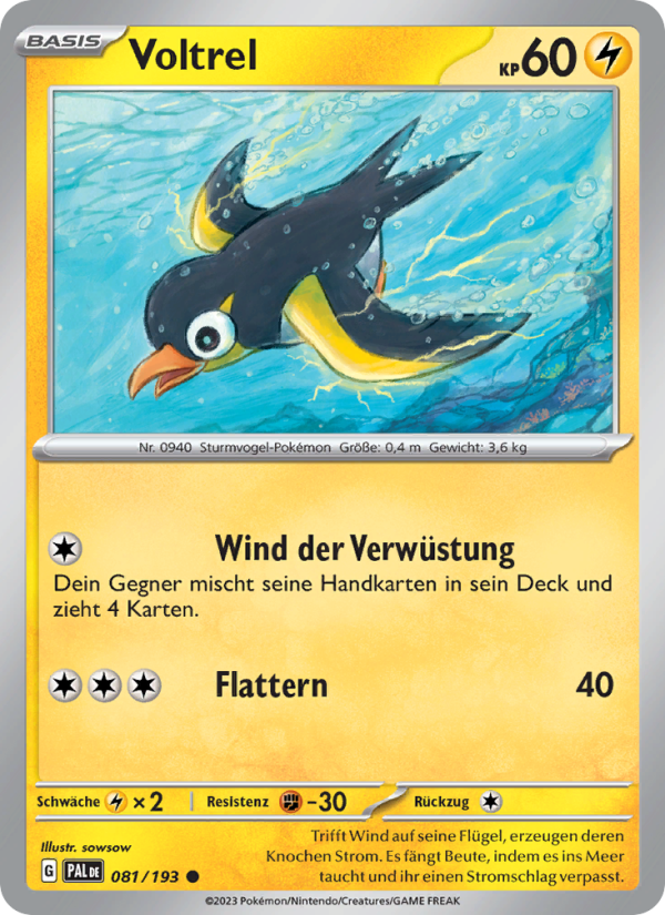 Voltrel 081 — Paldea Evolved (German Pokémon TCG card)
