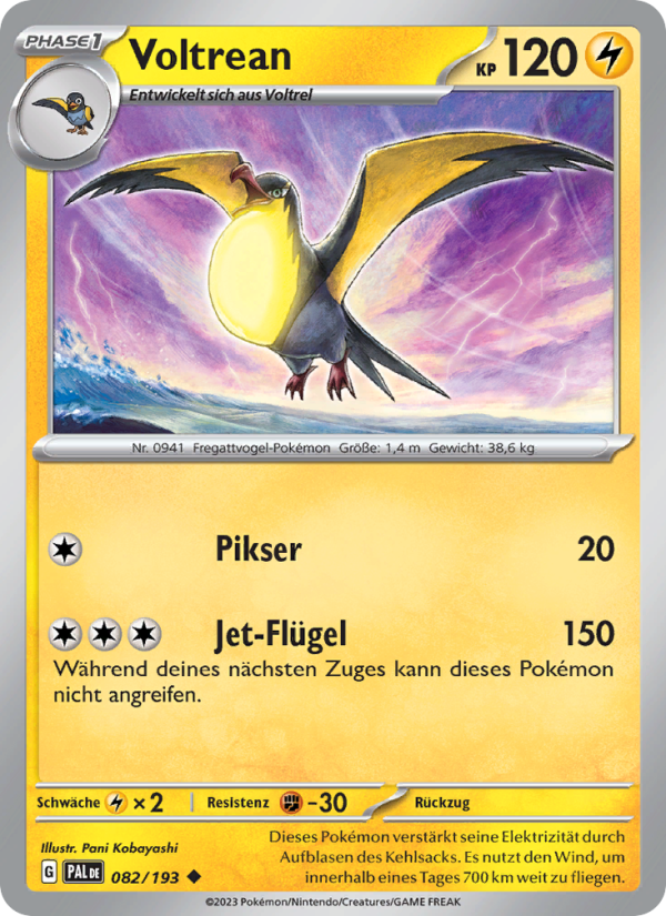 Voltrean 082 — Paldea Evolved (German Pokémon TCG card)