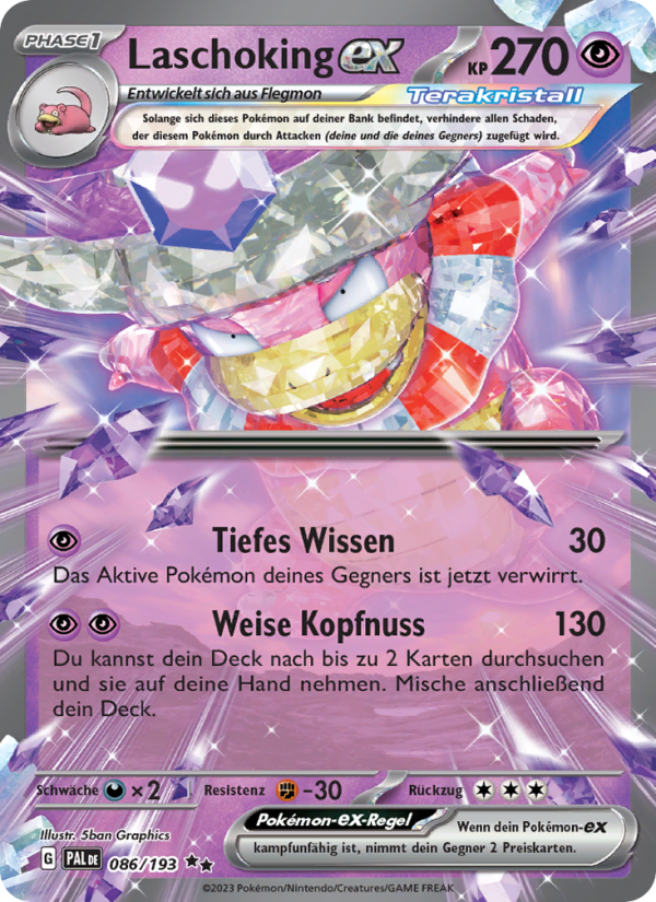 Laschoking-ex 086 — Paldea Evolved (German Pokémon TCG card)